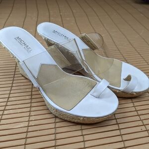 Michael Kors women's sz 6M platform espadrille toe loop sandals